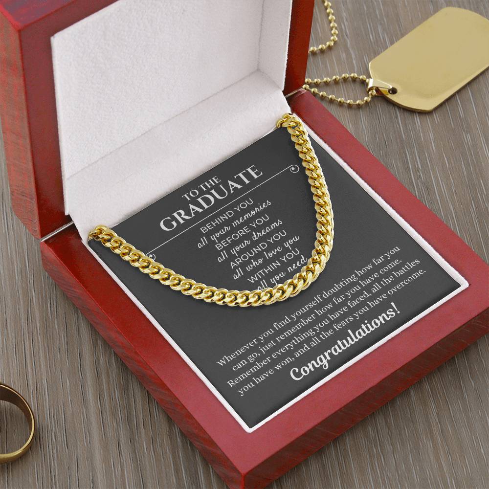 Graduation Gifts For Him Best Graduation Gifts For Boys High School Graduation Gift College Graduation Gift Meaningful Cuban Link Chain