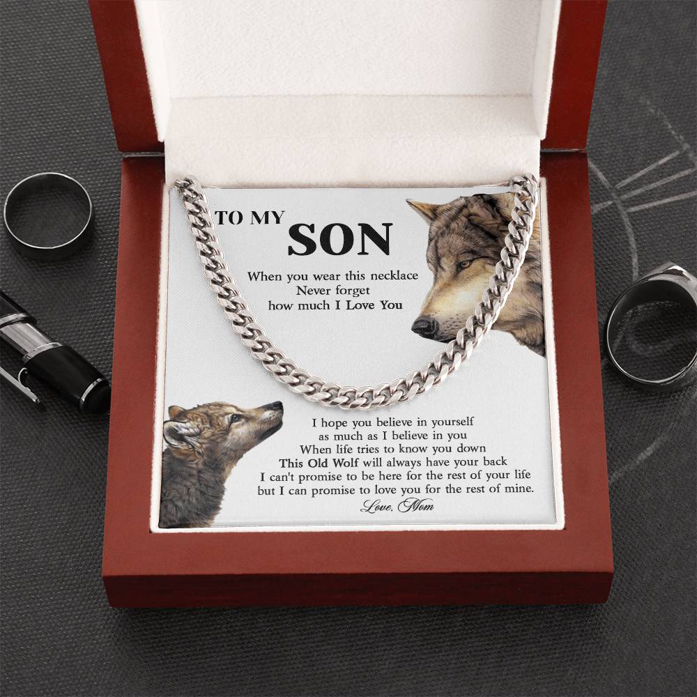 To My Son Cuban Chain Necklace Son Gifts From Mom Gifts For Son Birthday Unique Gifts For Son From Mom Cuban Link Chain