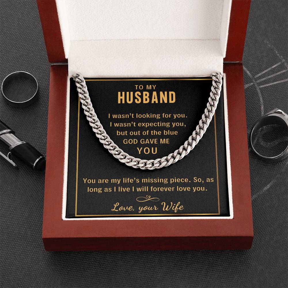 To My Husband God Gave Me You - Cuban Link Chain