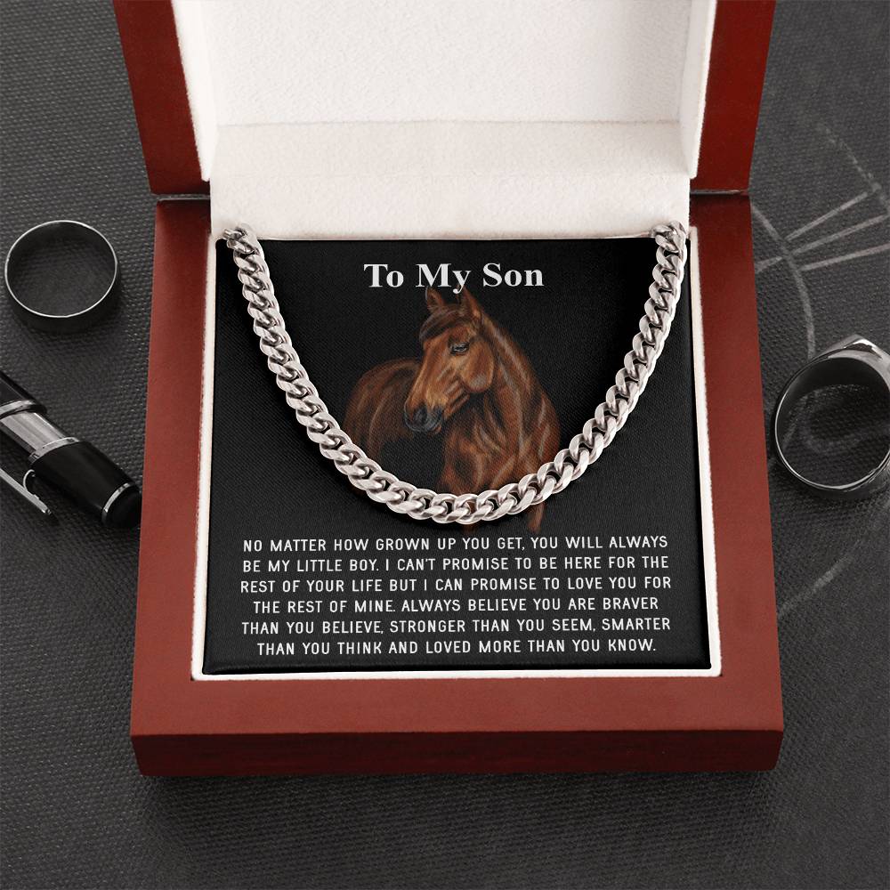 To My Son Necklace Gift For Son Son Graduation Graduate Gift Fathers Day Father Son Gift Mens Silver Cuban Link Chain