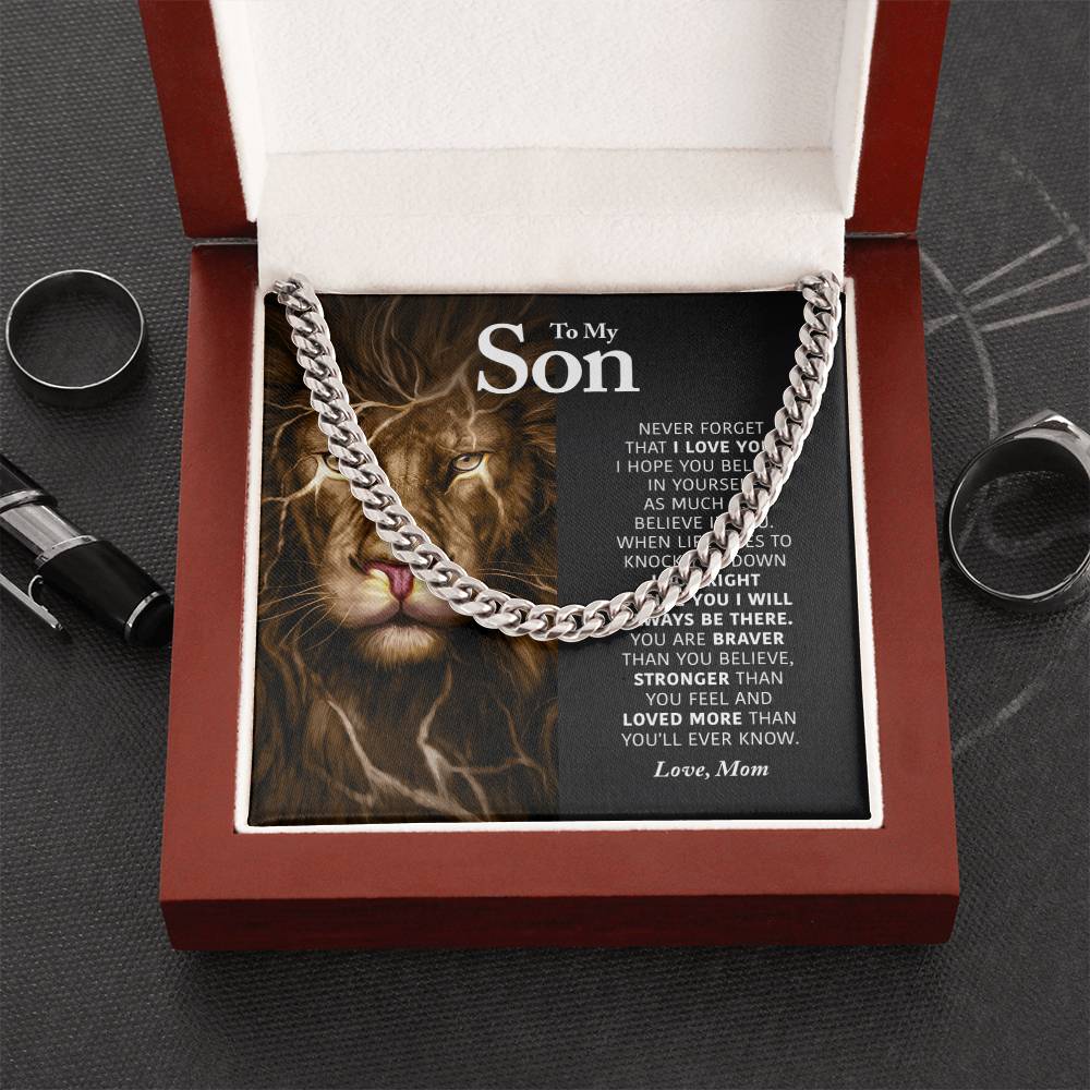 To My Son - I Will Always Be There - Cuban Link Chain