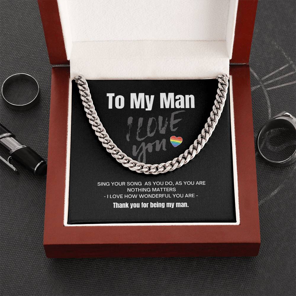To My Man - Cuban Link Chain Necklace