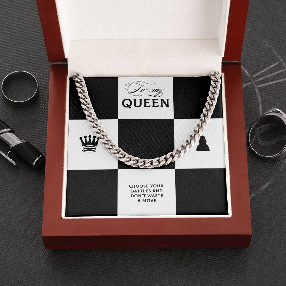 To My Queen Cuban Link Chain
