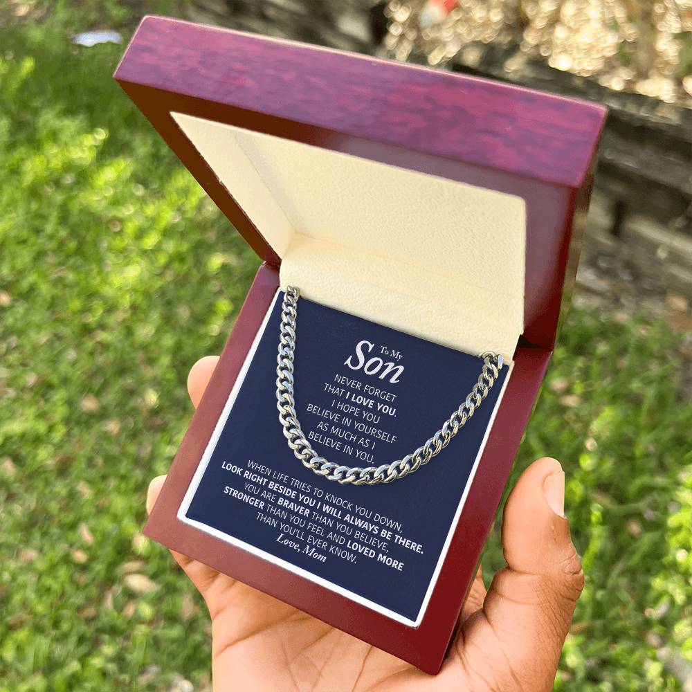 My Son - I Will Always Be There - Cuban Link Chain