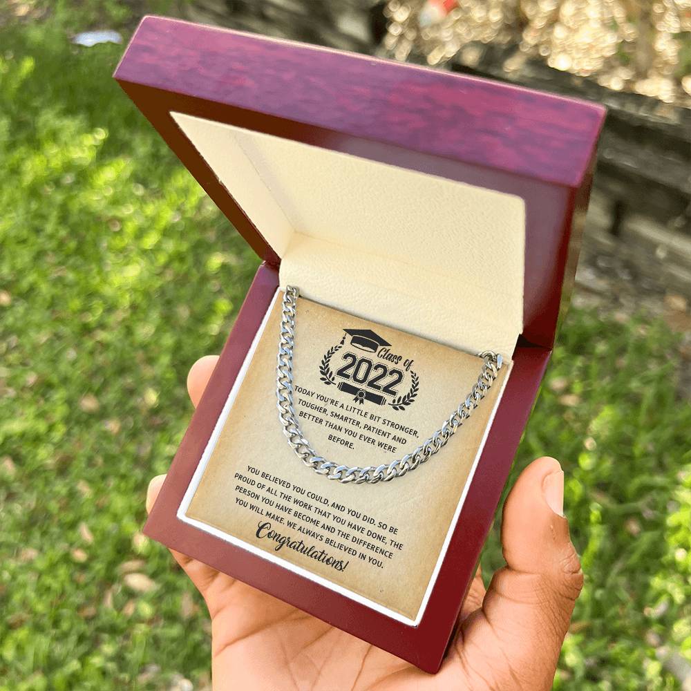 Class Of 2022 Graduation Gift For Him Graduation Necklace For Boy High School College Graduation Gift Cuban Link Chain