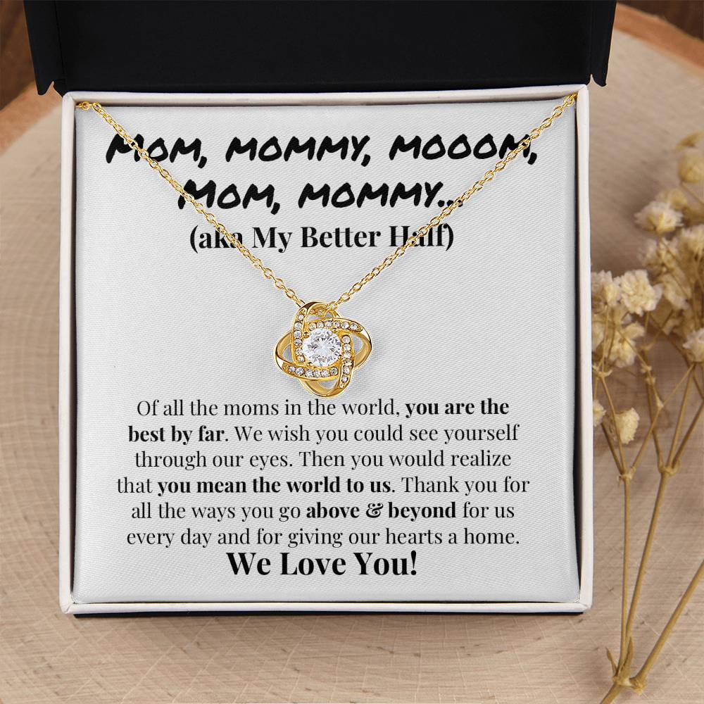 Cute Mother's Day Gift Love Knot Necklace