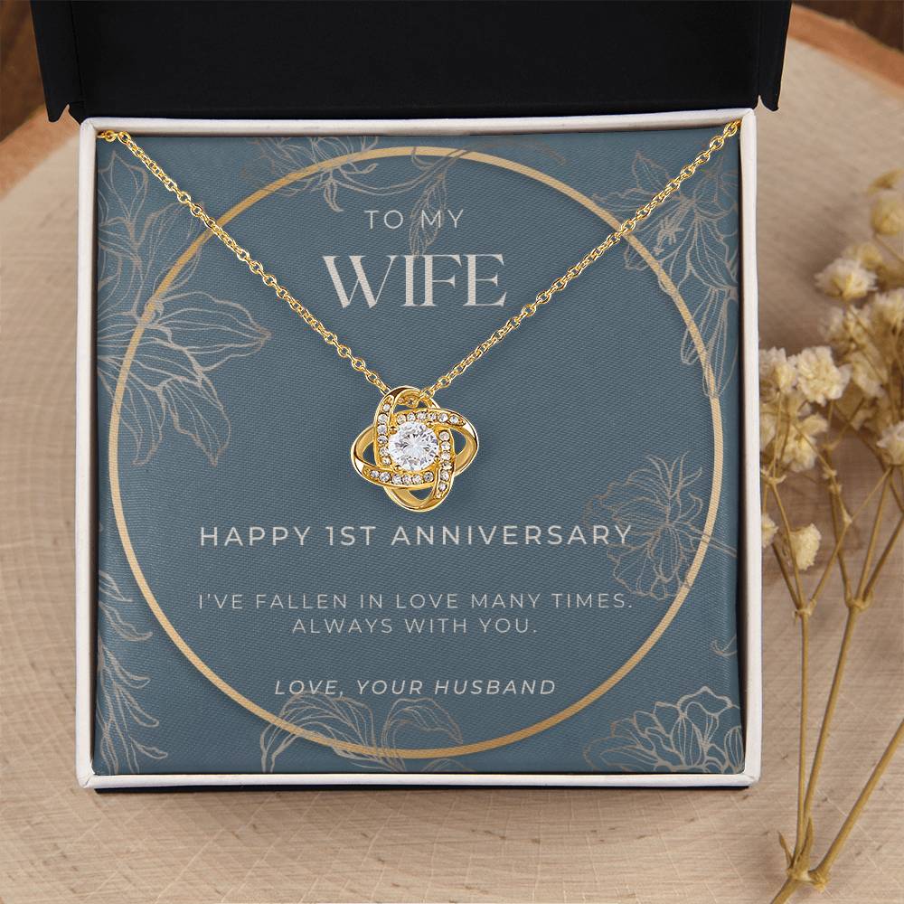 1 Year Anniversary Gift For Wife 1 Year Anniversary Gifts 1 Year Wedding Anniversary Gift Ideas 1St Wedding Anniversary Gift F Love Knot Necklace