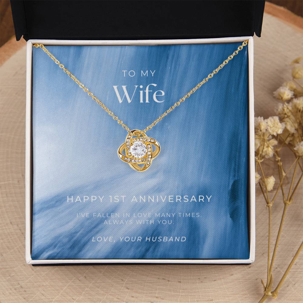 1 Year Anniversary Gift For Wife 1 Year Anniversary Gifts 1 Year Wedding Anniversary Gift Ideas 1St Wedding Anniversary Gift F(3) Love Knot Necklace