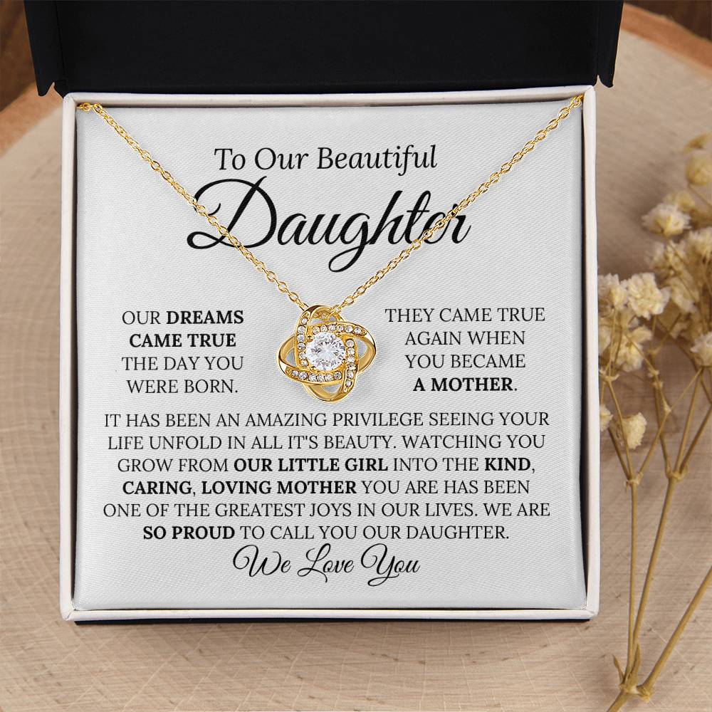 Heartfelt Mother's Day Gift For Daughter v5 Love Knot Necklace