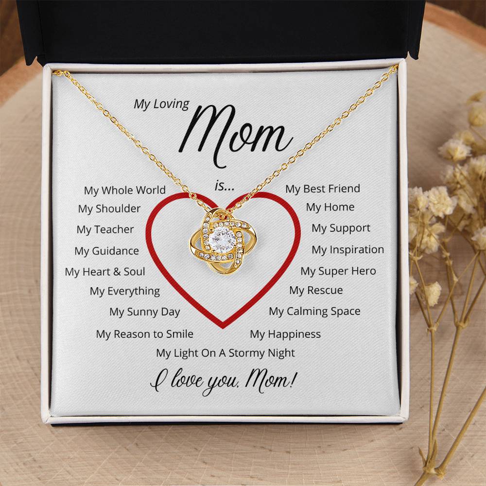 For My Loving Mom - A Perfect Gift For Mother's Day π Love Knot Necklace