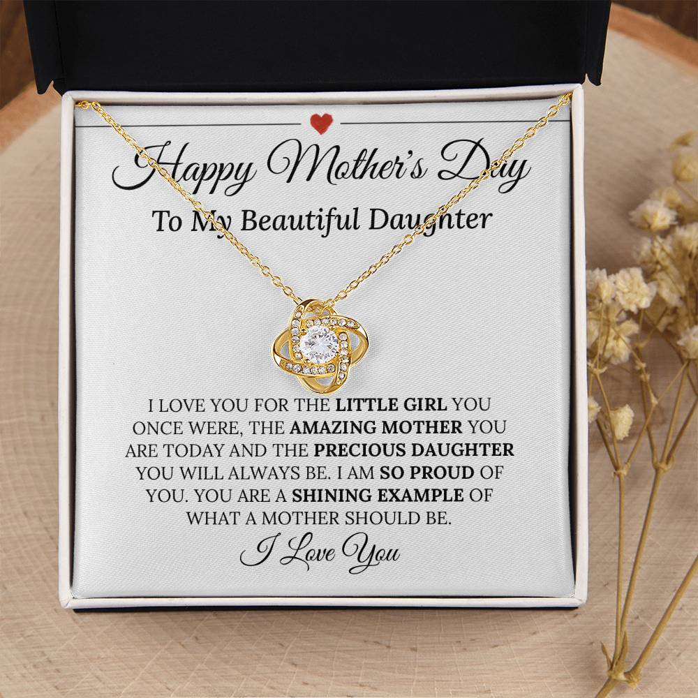 Heartfelt Mother's Day Gift For Daughter 3 Love Knot Necklace