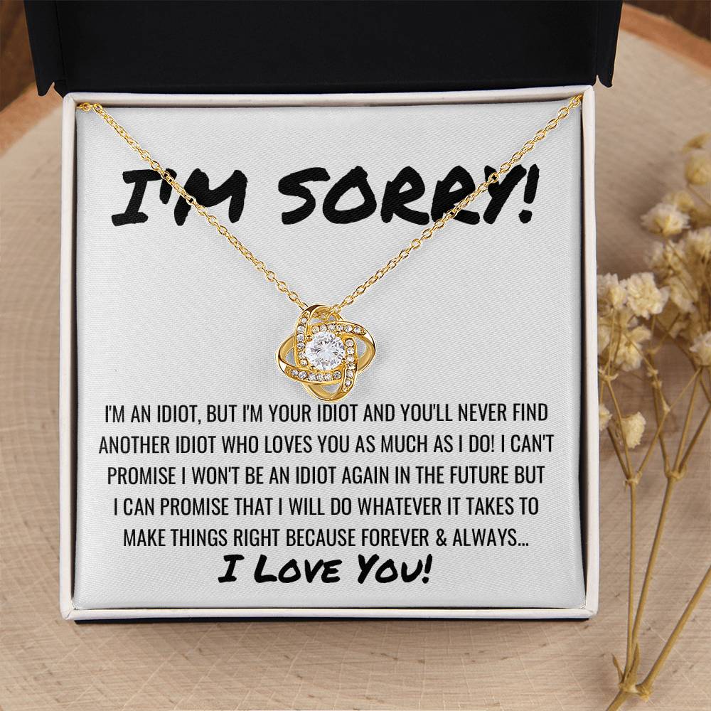 Sorry Apology Necklace 4 Love Knot Necklace