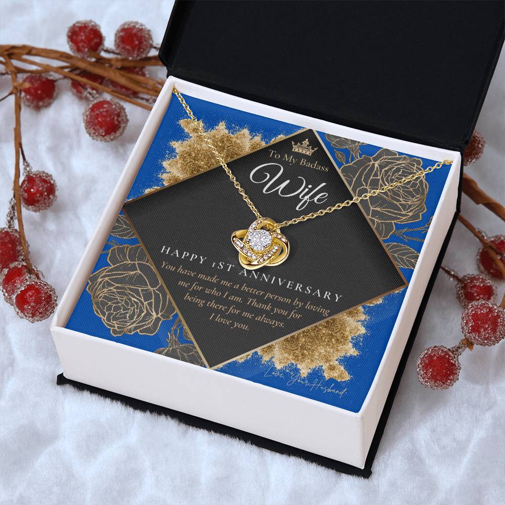 1 Year Anniversary Gift For Wife 1 Year Anniversary Gifts 1 Year Wedding Anniversary Gift Ideas 1St Wedding Anniversary Gift F(5) Love Knot Necklace