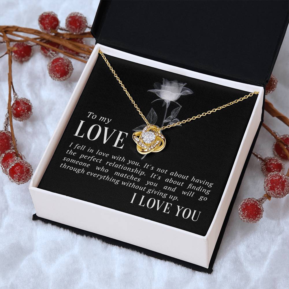 To My Love Necklace Gift To Wife Gift To Girlfriend Gift To Lover Anniversary Gift To Wife Birthday Gift To Wife Birthday Gift T Love Knot Necklace