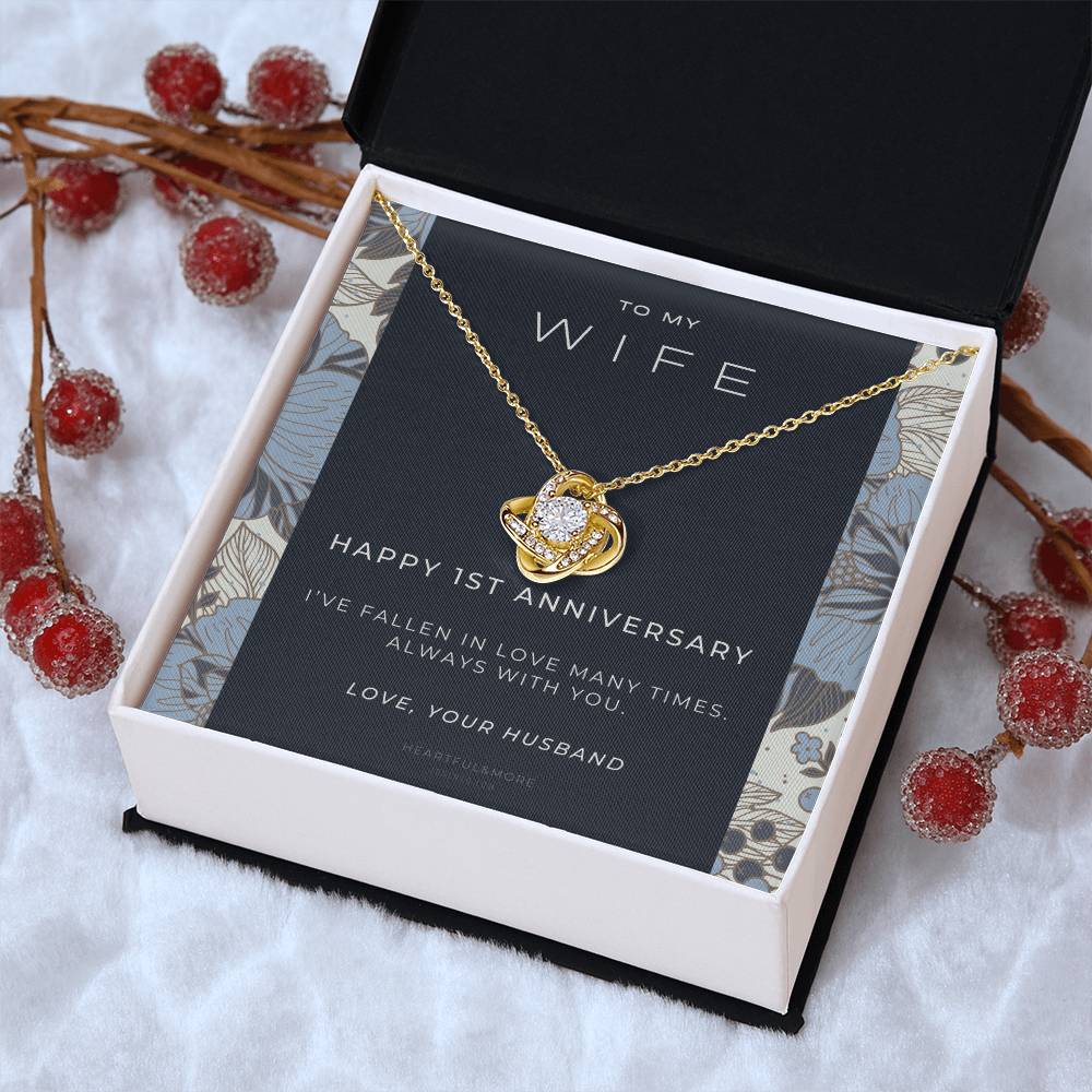 1 Year Anniversary Gift For Wife 1 Year Anniversary Gifts 1 Year Wedding Anniversary Gift Ideas 1St Wedding Anniversary Gift F(7) Love Knot Necklace