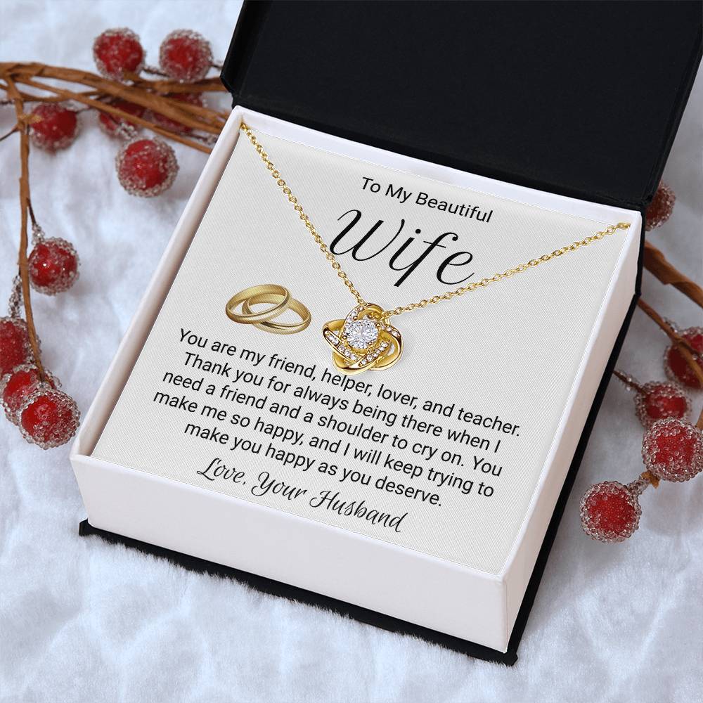 Anniversary Gift For Wife - Love Knot Necklace Love Knot Necklace