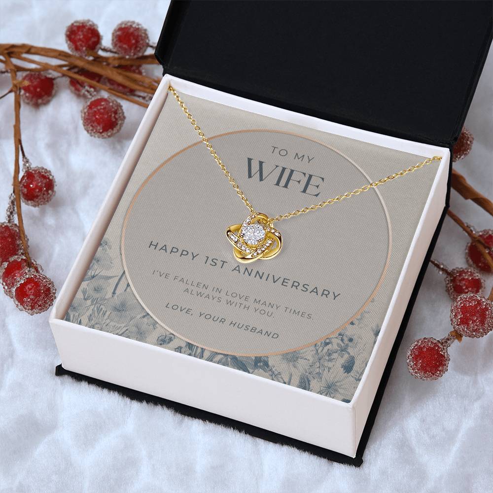 1 Year Anniversary Gift For Wife 1 Year Anniversary Gifts 1 Year Wedding Anniversary Gift Ideas 1St Wedding Anniversary Gift F(3) Love Knot Necklace