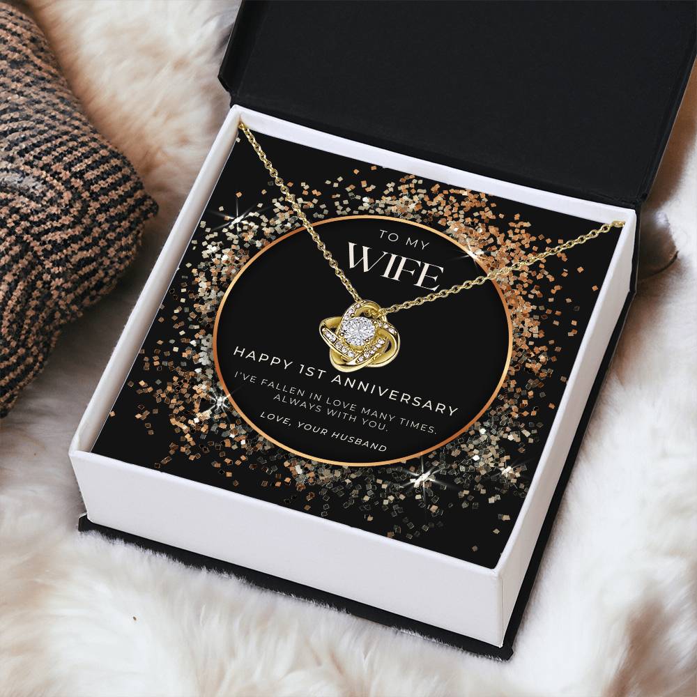 1 Year Anniversary Gift For Wife 1 Year Anniversary Gifts 1 Year Wedding Anniversary Gift Ideas 1St Wedding Anniversary Gift F(4) Love Knot Necklace