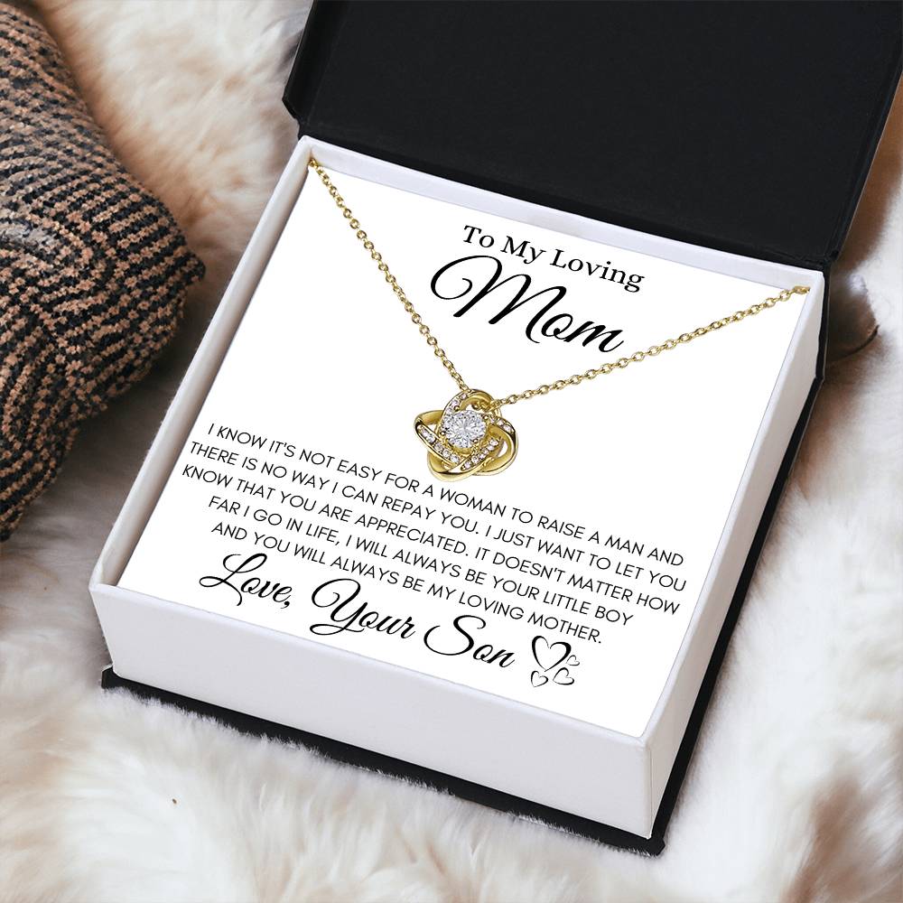 To My Loving Mom ❤️ - Love Knot Necklace Love Knot Necklace
