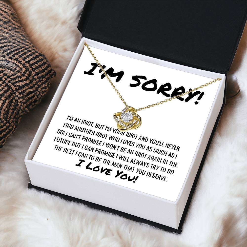 Sorry Apology Necklace 7 Love Knot Necklace