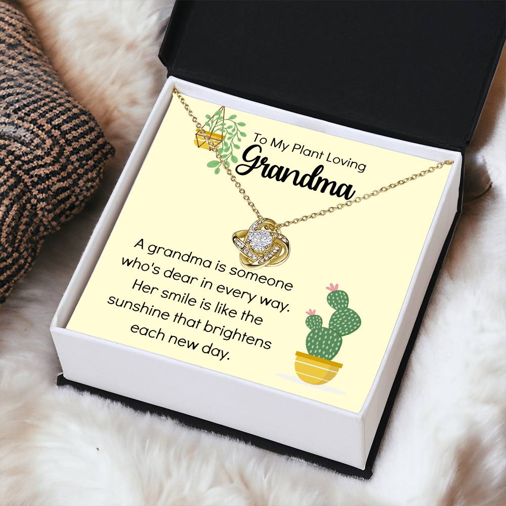 Plant Loving Gifts For Mothers Day Presents For Grandma Birthday Plant Lover Gift From Granddaughter Necklace Gift From Grandkids 1 Love Knot Necklace
