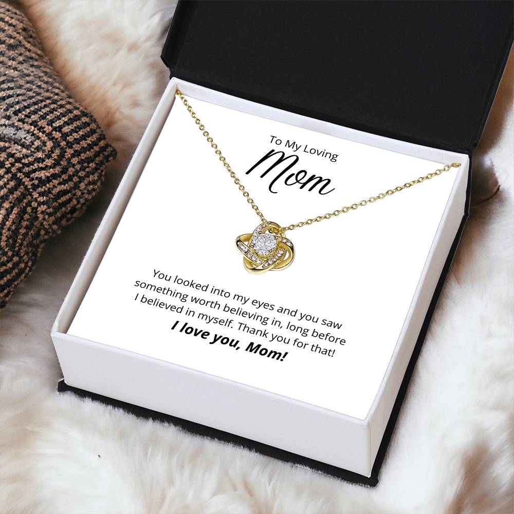 Thank You For Believing In Me π 1 Love Knot Necklace