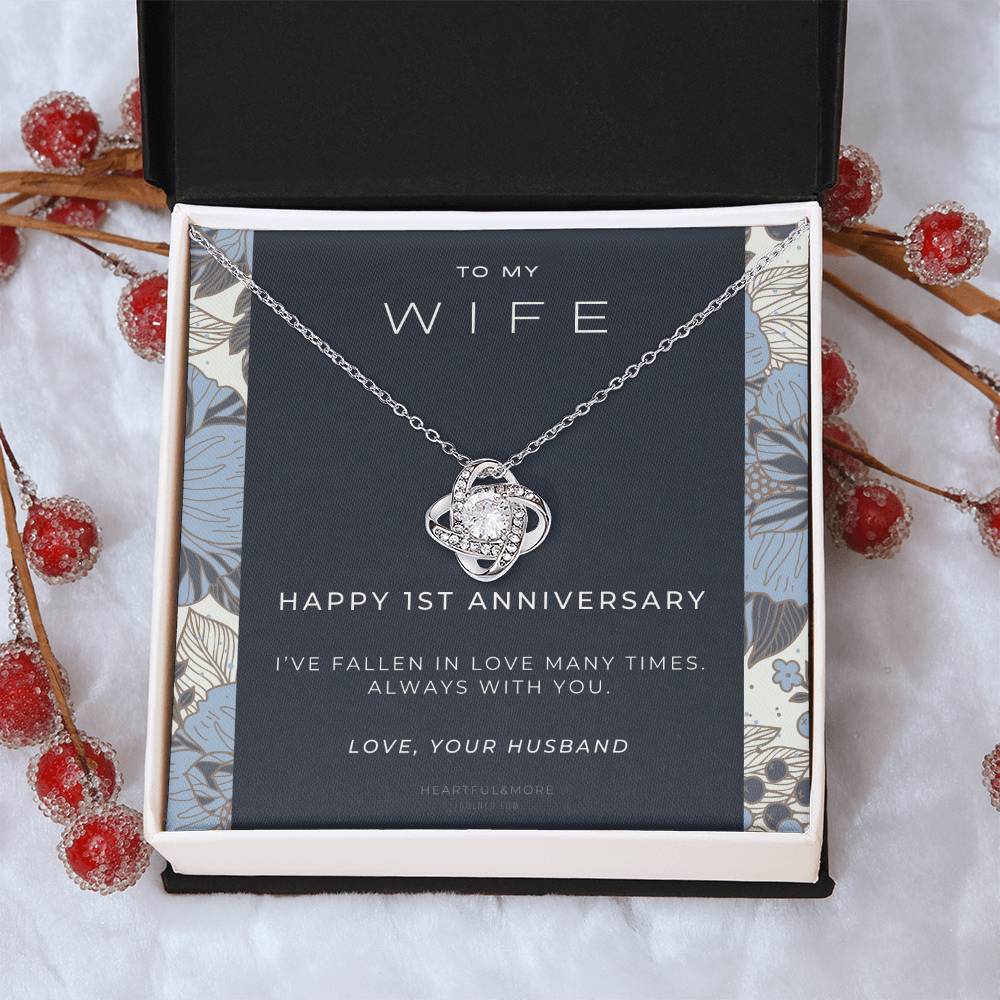 1 Year Anniversary Gift For Wife 1 Year Anniversary Gifts 1 Year Wedding Anniversary Gift Ideas 1St Wedding Anniversary Gift F(7) Love Knot Necklace