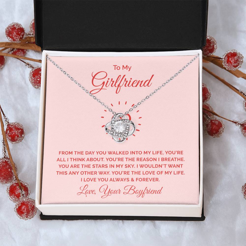 Will You Be My Girlfriend Gift Girlfriend Proposal Ideas Asking Out Girlfriend Will You Be My Girlfriend Proposal Necklace Love Knot Necklace
