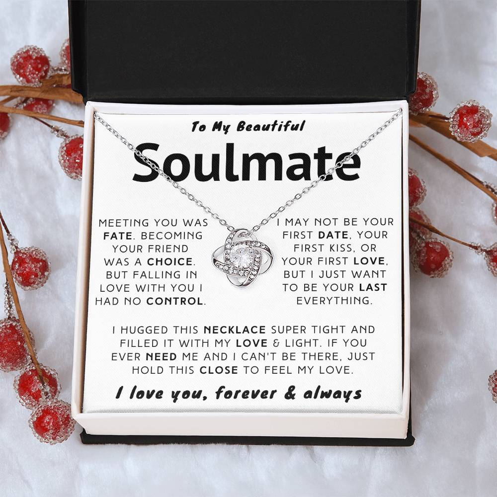 My Beautiful Soulmate Necklace - I Just Want To Be Your Last Everything 188.Lk.006-1 Love Knot Necklace