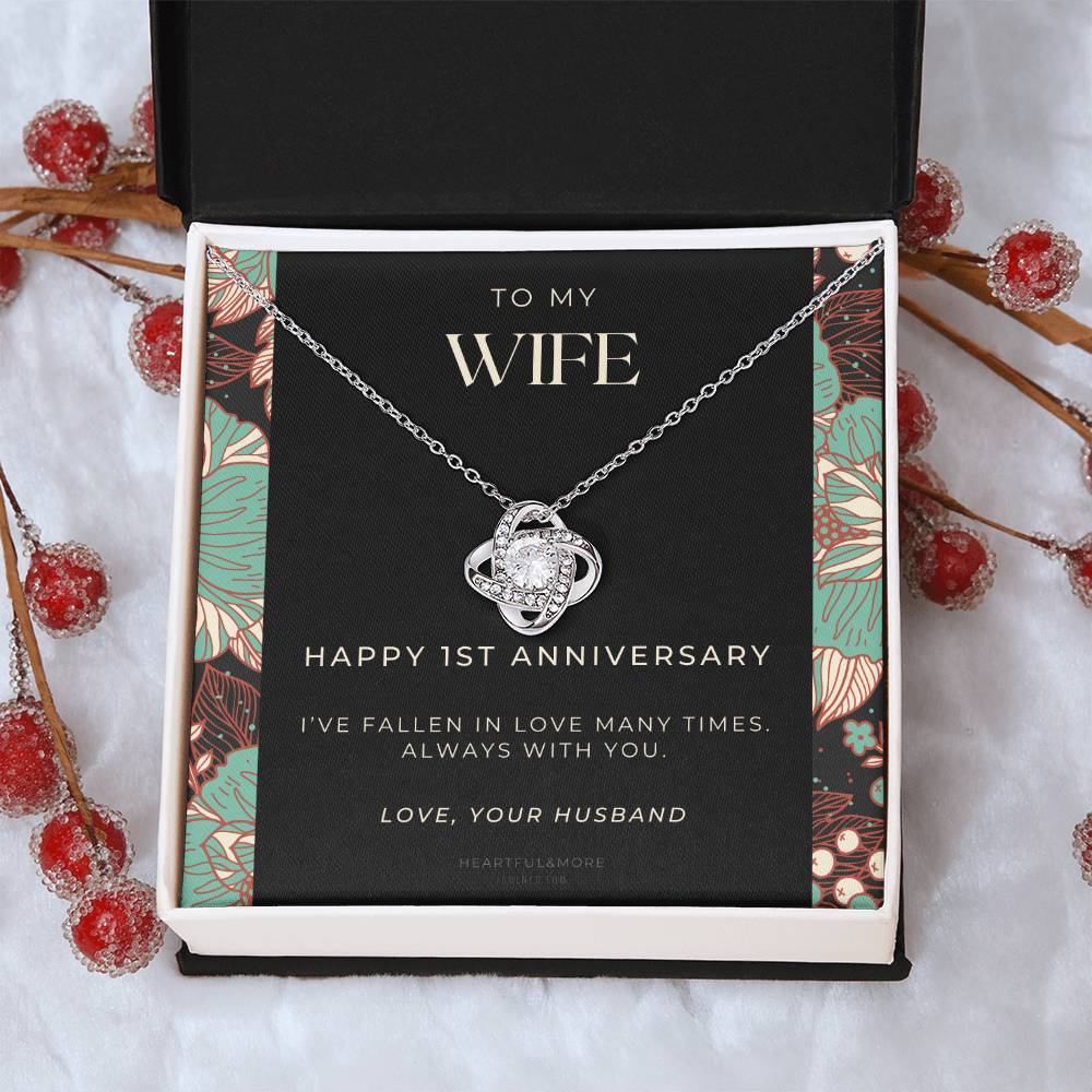 1 Year Anniversary Gift For Wife 1 Year Anniversary Gifts 1 Year Wedding Anniversary Gift Ideas 1St Wedding Anniversary Gift F(10) Love Knot Necklace