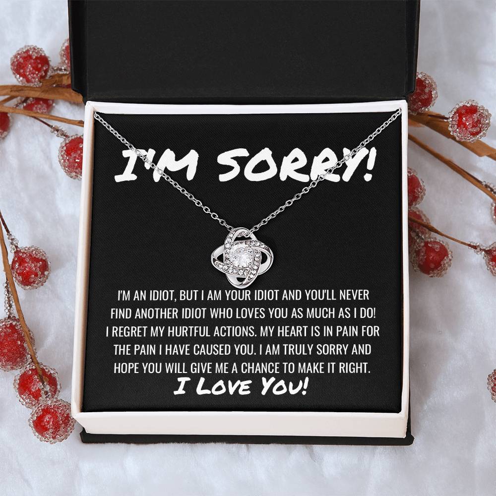 Sorry Apology Necklace 2 Love Knot Necklace