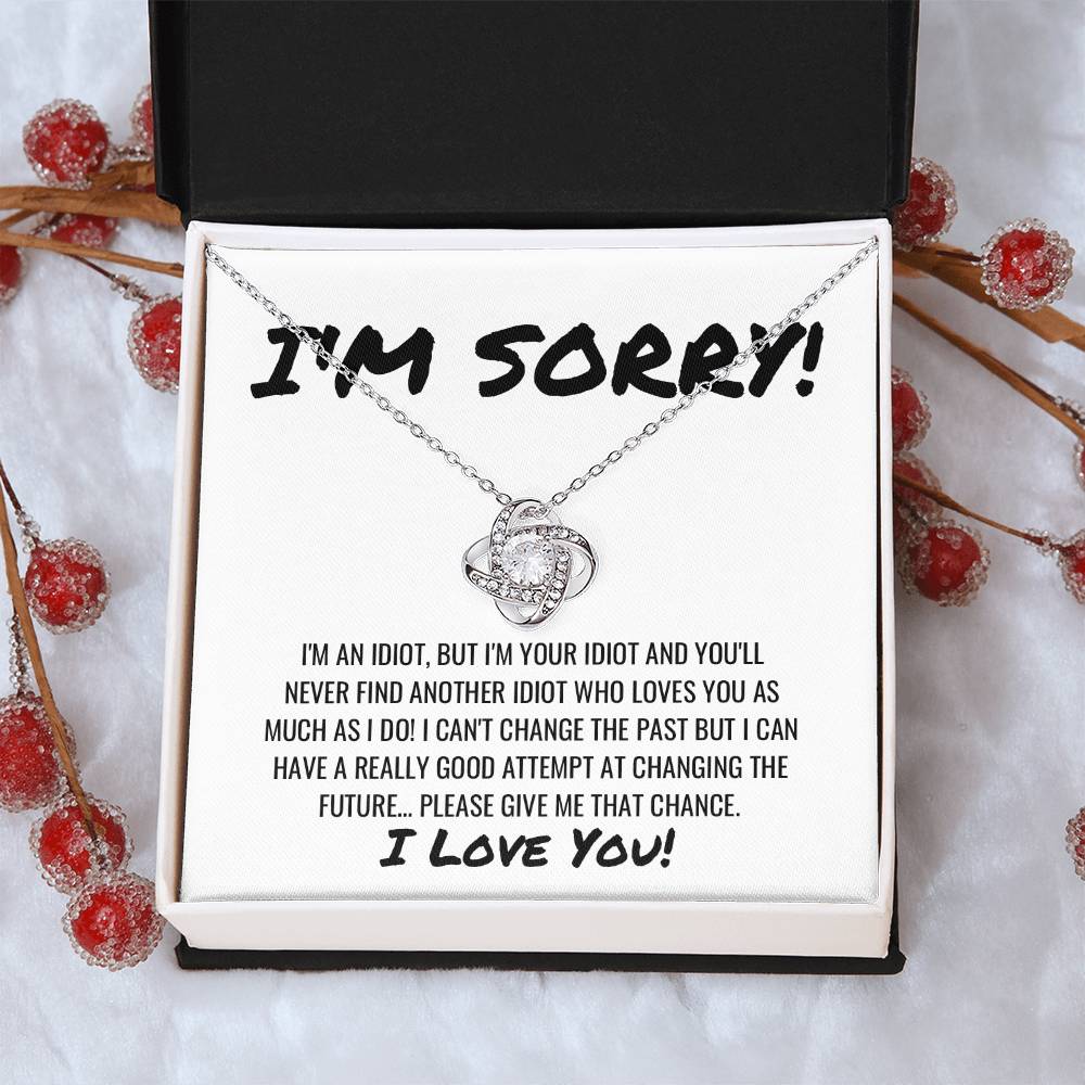 Sorry Apology Necklace 9 Love Knot Necklace