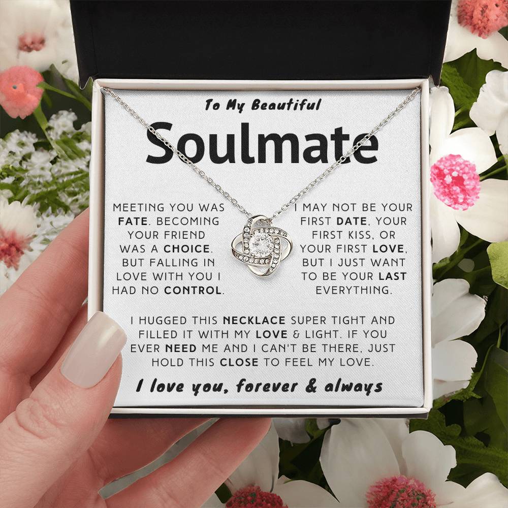 My Beautiful Soulmate Necklace - I Just Want To Be Your Last Everything 188.Lk.006-1 Love Knot Necklace