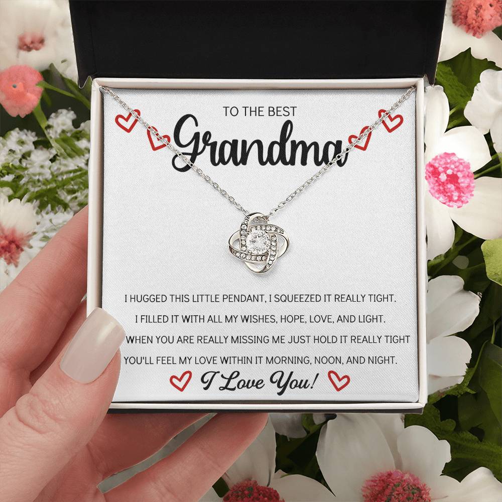 Grandma Necklace Gifts For Grandma From Granddaughter Or Grandson Mothers Day Gift Ideas For Grandma Best Grandma Ever Love Knot Necklace
