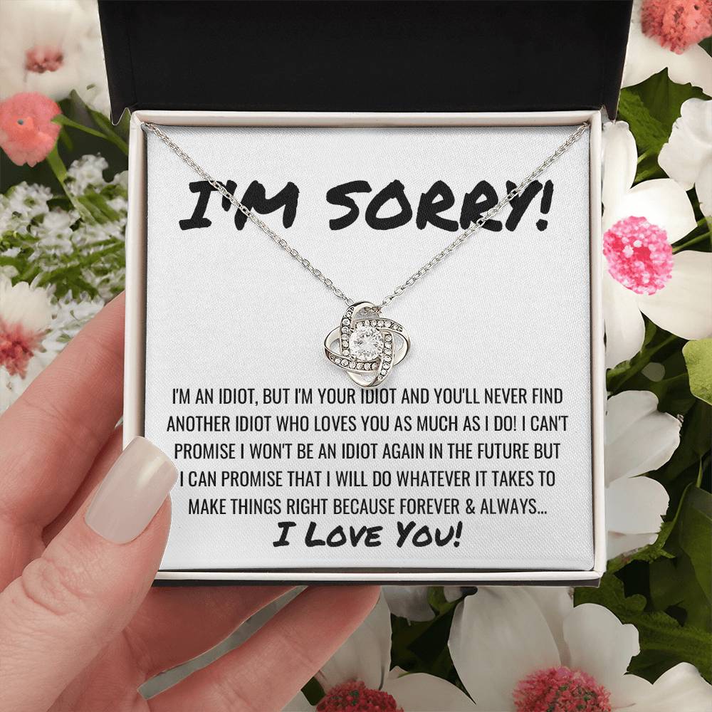 Sorry Apology Necklace 4 Love Knot Necklace
