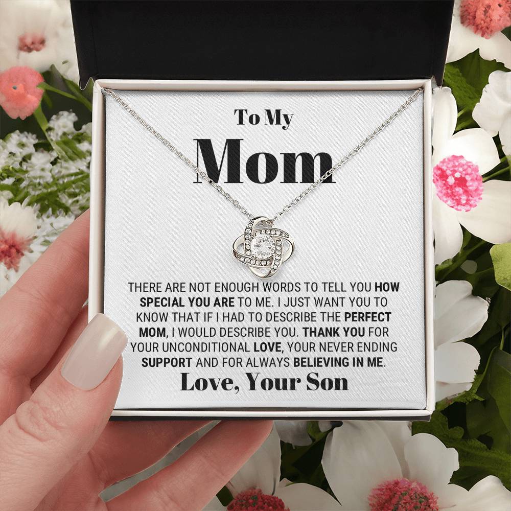 Perfect Mom Mother's Day Necklace Love Knot Necklace