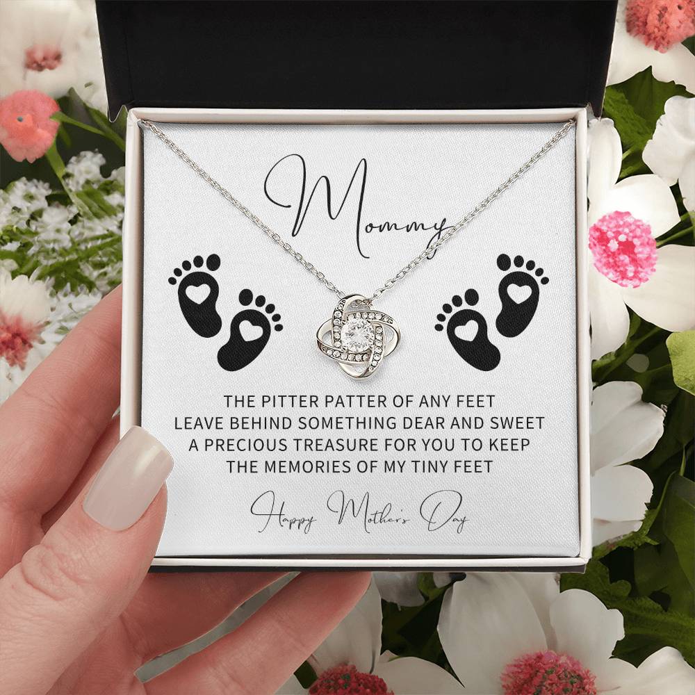 Mothers Day Gift From Baby Pregnant Wife Gift New Mom Gift From Husband Mommy To Be Gift First Time Mom Gifts 1St Mothers Day Gift Love Knot Necklace