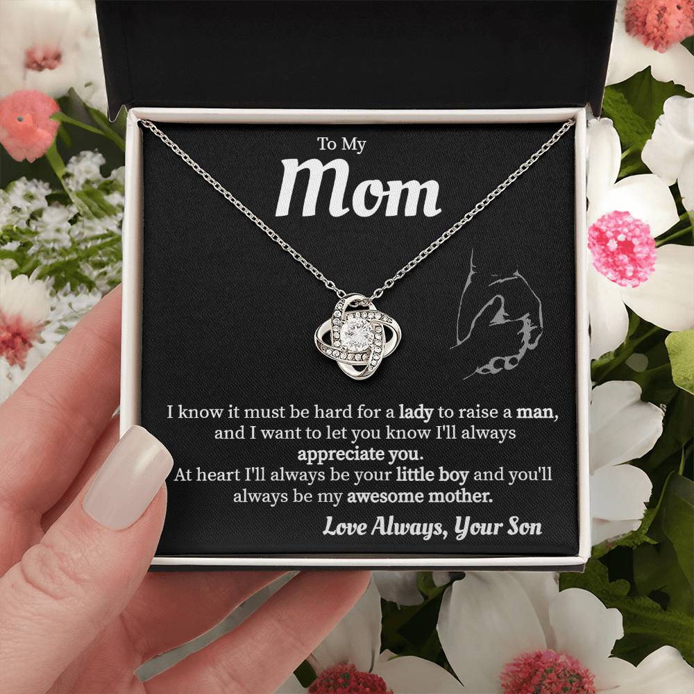 Mom - Love Always Necklace Love Knot Necklace