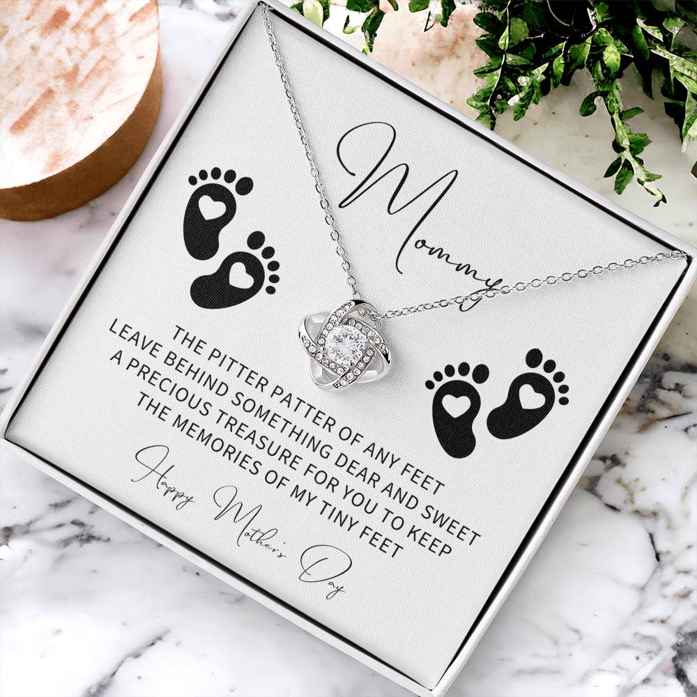 Mothers Day Gift From Baby Pregnant Wife Gift New Mom Gift From Husband Mommy To Be Gift First Time Mom Gifts 1St Mothers Day Gift Love Knot Necklace