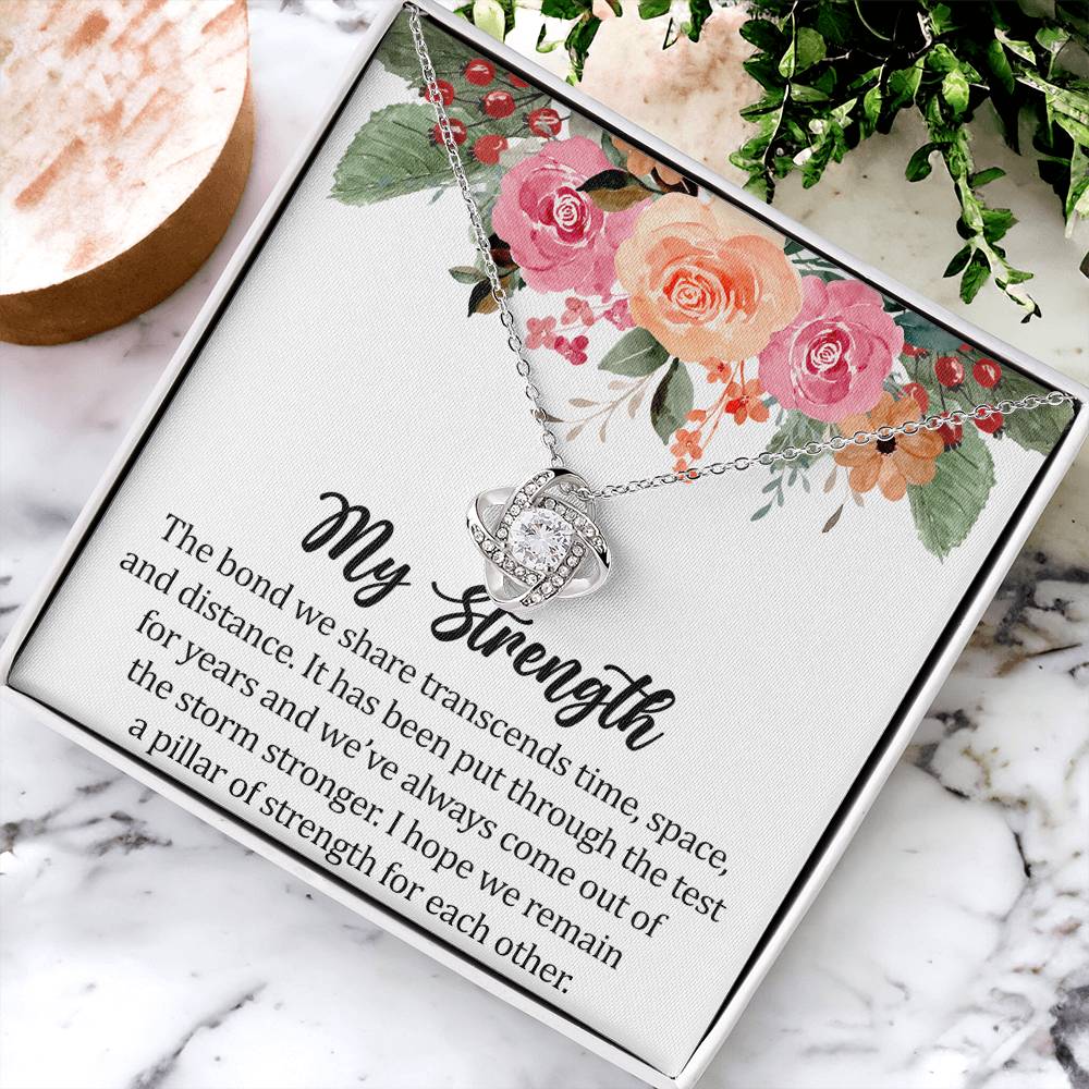 Long Distance Relationship Gift Gift For Girlfriend 1 Year Anniversary Gift For Girlfriend Necklace Jewelry With Message Card Love Knot Necklace