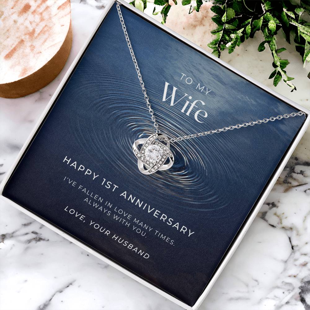 1 Year Anniversary Gift For Wife 1 Year Anniversary Gifts 1 Year Wedding Anniversary Gift Ideas 1St Wedding Anniversary Gift F(4) Love Knot Necklace