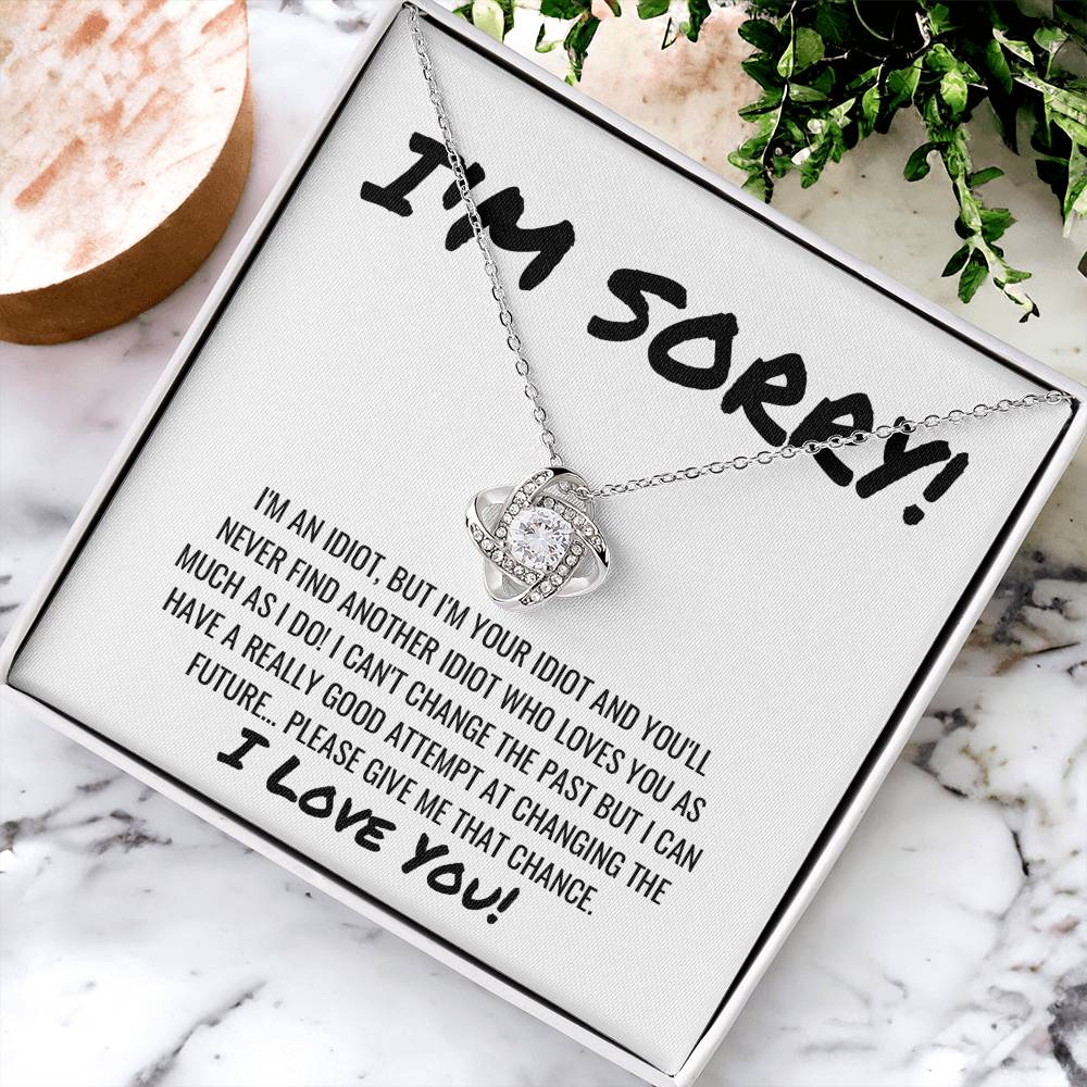 Sorry Apology Necklace 9 Love Knot Necklace