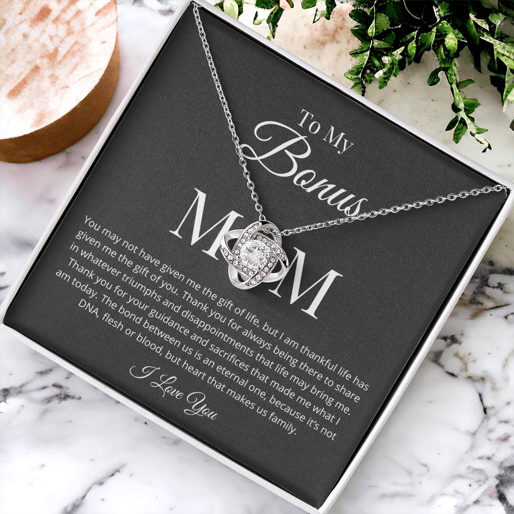Bonus Mom Necklace Love Knot Necklace