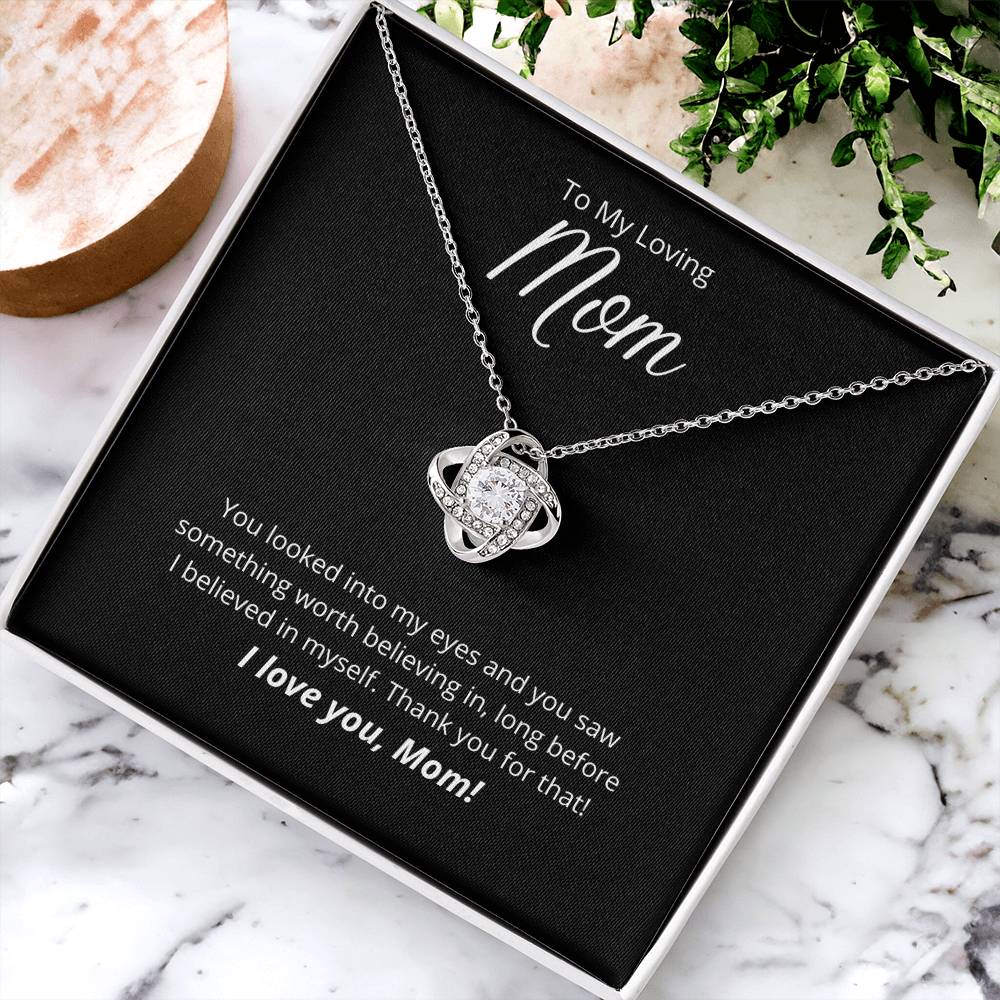 Thank You For Believing In Me π Love Knot Necklace