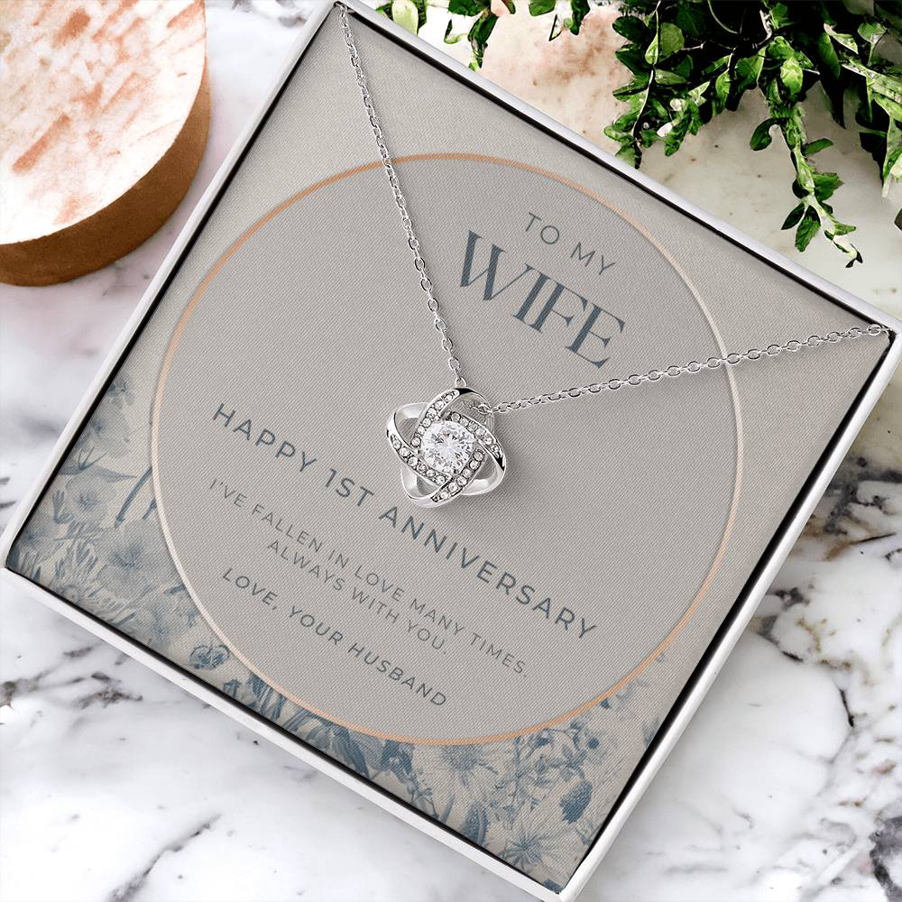 1 Year Anniversary Gift For Wife 1 Year Anniversary Gifts 1 Year Wedding Anniversary Gift Ideas 1St Wedding Anniversary Gift F(3) Love Knot Necklace