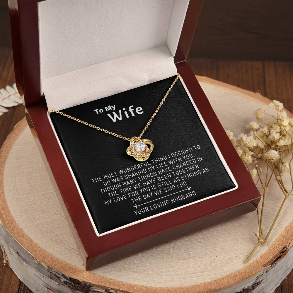 Almost Gone To My Wife From Husband Unique Romantic Gifts For Wife Birthday Anniversary Christmas & Valentine Love Knot Necklace