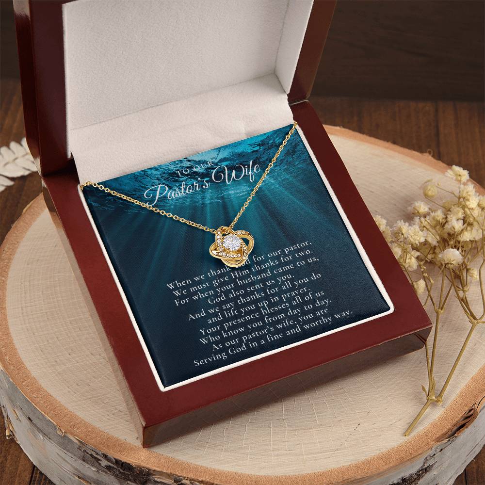 Pastors Wife Appreciation Gift Necklace Bible Study Gift Christmas Present For Pastors Wife Best Preacher Wife Gift Priest Wife Gift 1 Love Knot Necklace