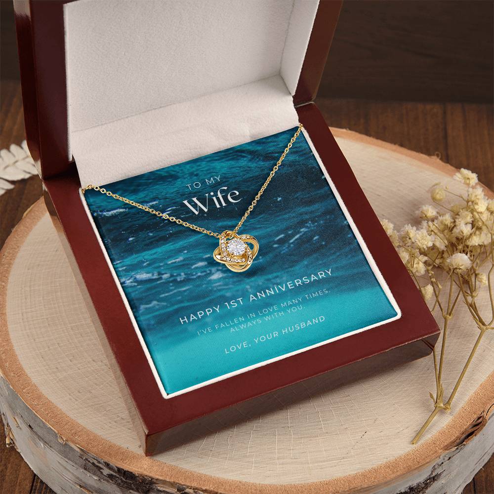 1 Year Anniversary Gift For Wife 1 Year Anniversary Gifts 1 Year Wedding Anniversary Gift Ideas 1St Wedding Anniversary Gift F Love Knot Necklace