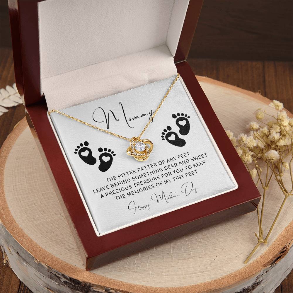 Mothers Day Gift From Baby Pregnant Wife Gift New Mom Gift From Husband Mommy To Be Gift First Time Mom Gifts 1St Mothers Day Gift Love Knot Necklace