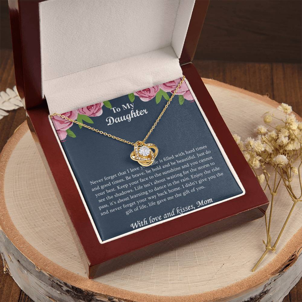 The Best Gift For Your Daughter - Valentine's Day Gift For Daughter From Mother Spiritual Meaning Gift For Daughter Dau Love Knot Necklace